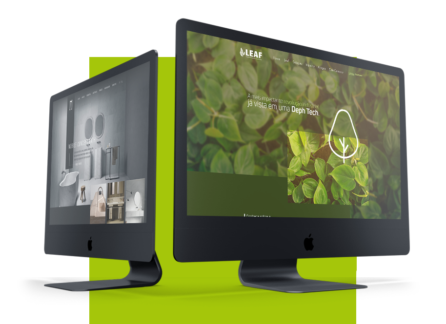 Imagem do mesmo layout em telas diferentes